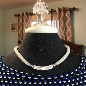 Aurora-borealis Crystal Mesh Necklace